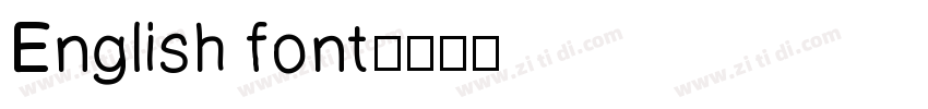 English font字体转换